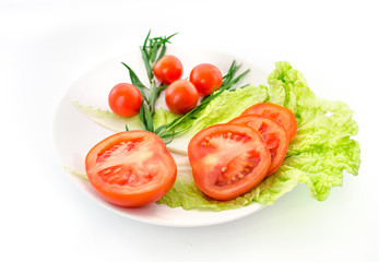 Fresh vegetable salad with tomato
