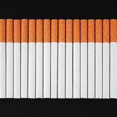 cigarette on a black background