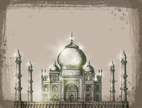 Taj Mahal. Vector format