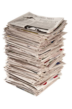 Large Stack of Newspapers