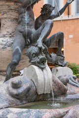 Fototapeta na wymiar Turtle fountain in Rome