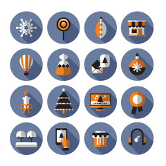 Christmas icons. Vector format