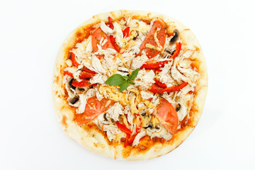 pizza isolated in the white