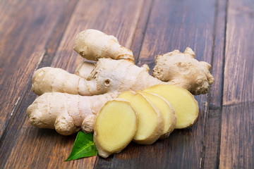 Ginger on a table
