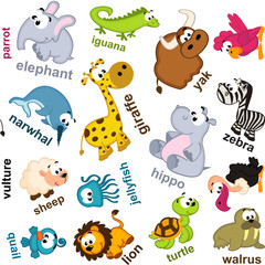 seamless pattern animals - vector illustration, eps