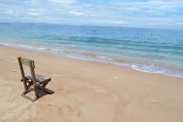 Fototapeta na wymiar Chair with sea view