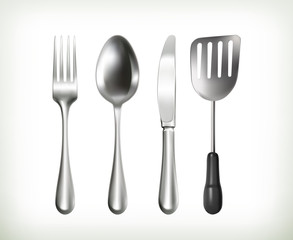 Flatware, vector objects