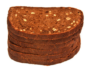 Brown bread slice