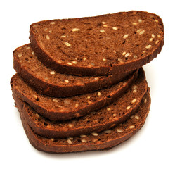 Brown bread slice