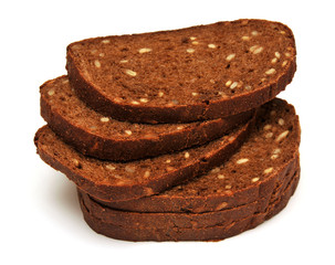 Brown bread slice