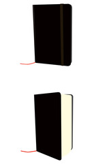 Simple black notebook