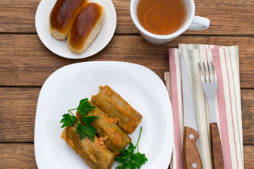 pies and stuffed cabbage