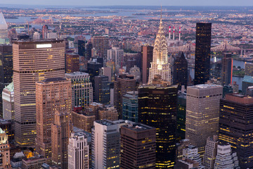new york city at early evening