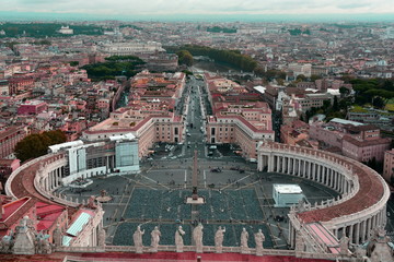 St.Peters square Rome,Italy.Piazza San Pietro