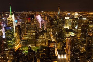 midtown manhattan at night