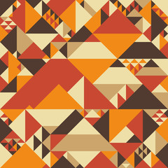 Vintage colorful seamless pattern with pyramids.
