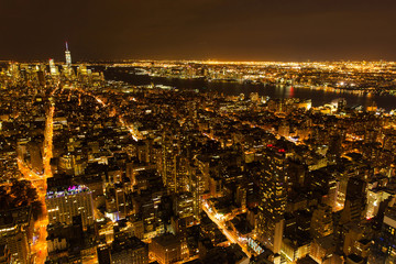 Fototapeta premium wgląd nocy w Nowym Jorku