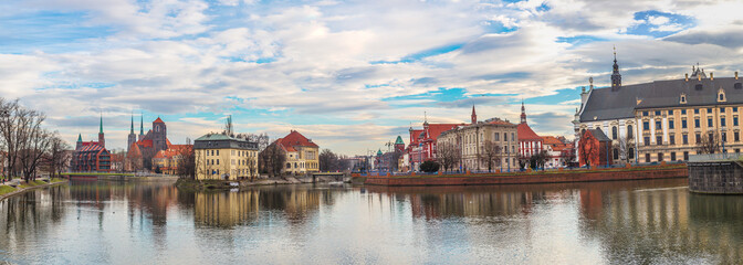 Obraz premium Wroclaw old city panorama