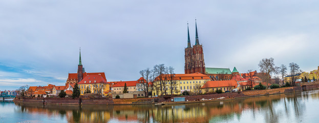 Wroclaw old city panorama