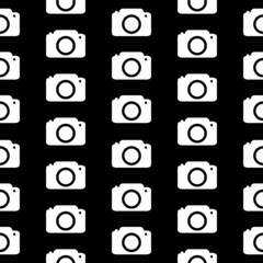 Camera symbol seamless pattern