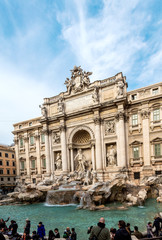 Naklejka na ściany i meble Trevi Fountain - famous landmark in Rome
