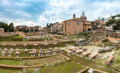 Roman ruins in Rome.