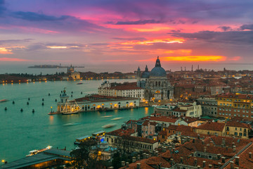 Fototapeta na wymiar View of Basilica di Santa Maria della Salute,Venice, Italy