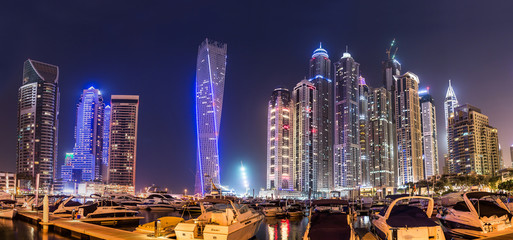 Naklejka premium Dubai Marina cityscape, UAE