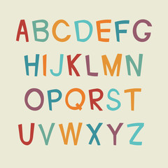 Cartoon alphabet.