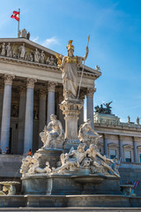 Fototapeta na wymiar Austrian Parliament Building, Vienna, Austria
