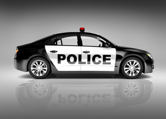 3D Contemporary Shiny Police Car © Rawpixel.com