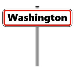 Washington dans un panneau de ville