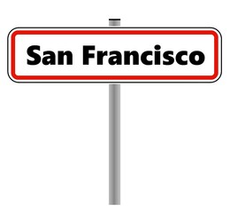 San Francisco dans un panneau de ville