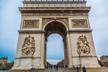 Fototapeta na wymiar Arc de Triomphe (Paris, France).