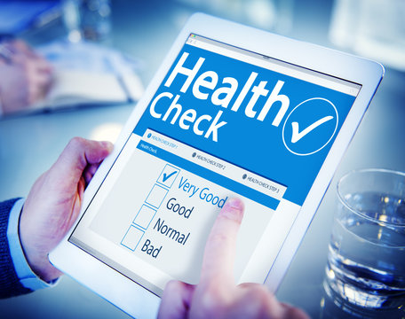 Digital Health Check Healthcare Concepts