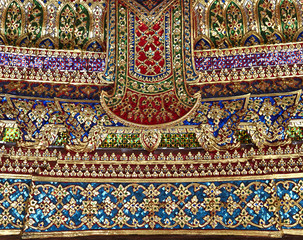 Tile decoration thai style in Temple