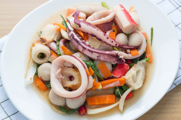 spicy seafood salad