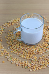 Soy milk with beans