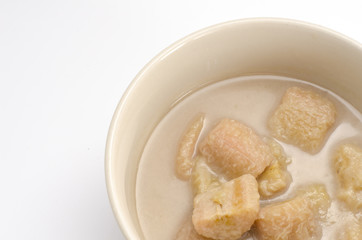 Banana in coconut milk, Thai dessert