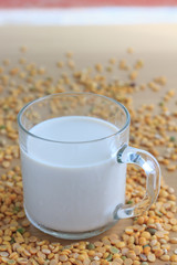 Soy milk with beans