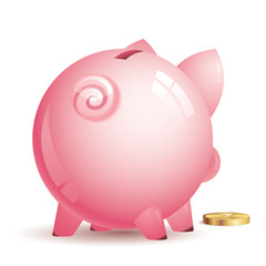 Vector piggy bank
