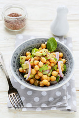 salad with chick and avocado