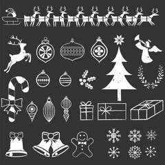 Chalkboard Christmas Elements © Giraphics
