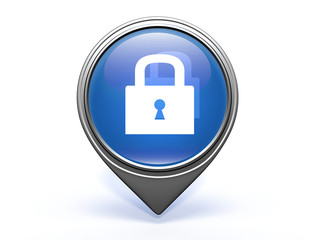 protect pointer icon on white background