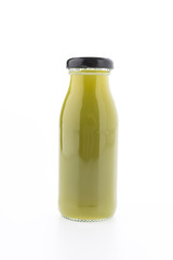 Kiwi juice bottle isolated on white background