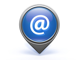 Email pointer icon on white background