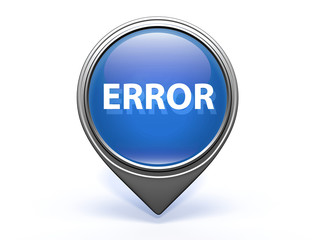 error pointer icon on white background