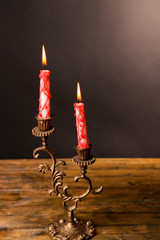 Bloody candles for Halloween holiday,