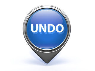 undo pointer icon on white background
