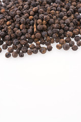 Black pepper isolated on white background